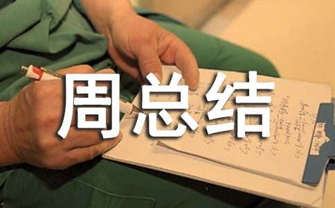 简短的工作周总结